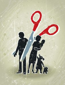 Divorce - Family and Scissors